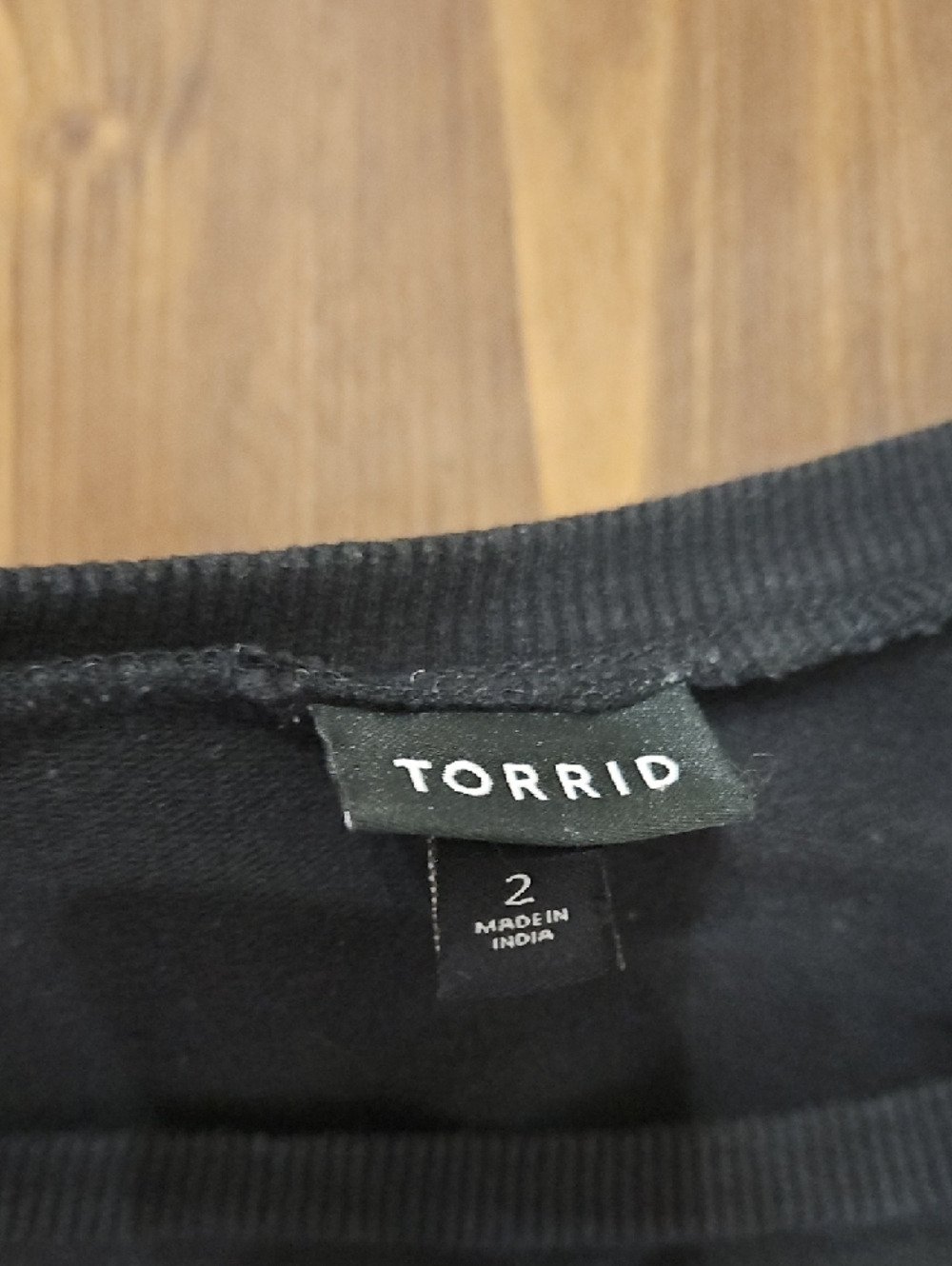 torrid Black Sweatshirt with Pink & Green Floral Embroidery - Picture 7 of 10
